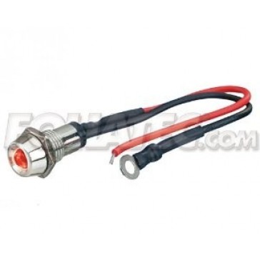 Led control light, red, 10mm