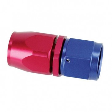 Hose Fitting -6 AN JIC Straight Aluminium Blue/Red