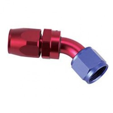 Hose Fitting -8 AN JIC 45 Degree Aluminium Blue/Red