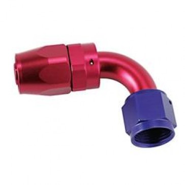 Hose Fitting -8 AN JIC 90 Degree Aluminium Blue/Red