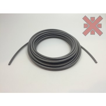 -3 Stainless Steel Braided PTFE Hose, Clear PVC Cover