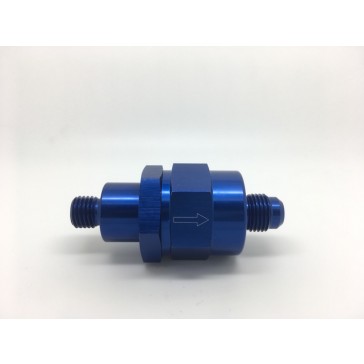 Fuel Filter Inline Compact -6 AN JIC 30 Micron Aluminium Blue