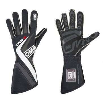 One S Race Gloves-Black/White/Grey-XS