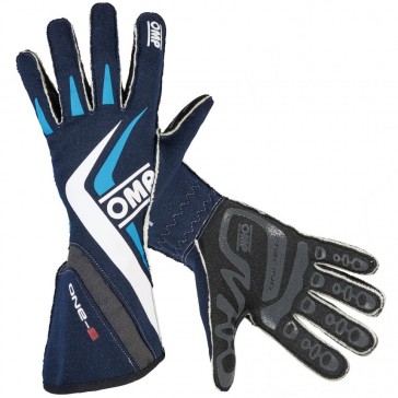 One S Race Gloves-Blue/White/Cyan-XS