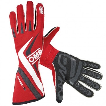 One S Race Gloves-Red/White/Black-L