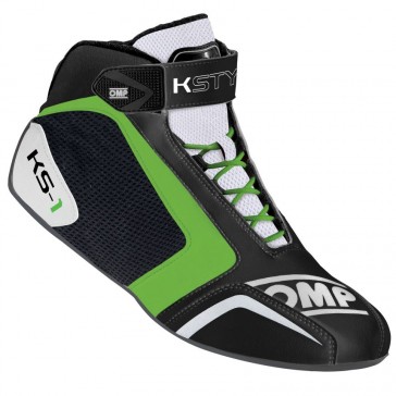 KS-1 Kart Boots-Black/White/Green Fluo-46