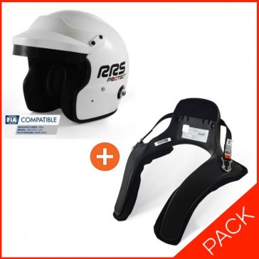 FIA Open face helmet + HANS device