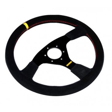 Steering Wheel Veloce, 350mm, flat, Suede, Black