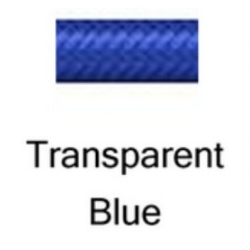 -3 Stainless Steel Braided PTFE Hose, Transparent Blue