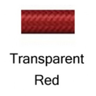 -3 Stainless Steel Braided PTFE Hose, Transparent Red