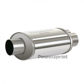 Powersprint Short Box 63.5mm/2x50mm Single/Dual Oval Universal Muffler