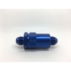 HEL Performance Fuel Filter Inline -8 AN JIC 30 Micron Aluminium Blue