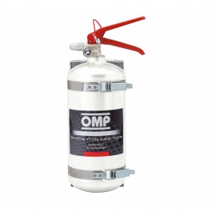 OMP Hand Held Aluminium Fire Extinguisher 2.4 Liters 4kg (White)