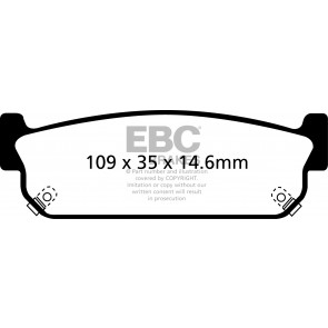 EBC Brakes Yellowstuff Brake Pads (Rear, DP41784R)