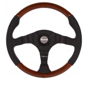 Momo Dark Fighter Wood Steering Wheel