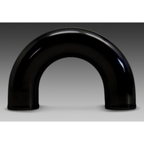 Drift Aluminium Pipe Black - 180° - 76mm diameter