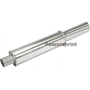 Powersprint 65mm/76mm Single Round Universal Muffler (With Decorative Tip)