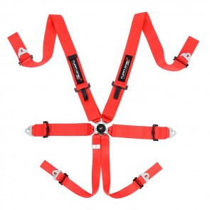 Turn One FIA Speed Harness, 6pnt, Red (Without HANS)