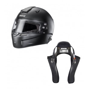 Sparco Closed Helmet and HANS Device Set